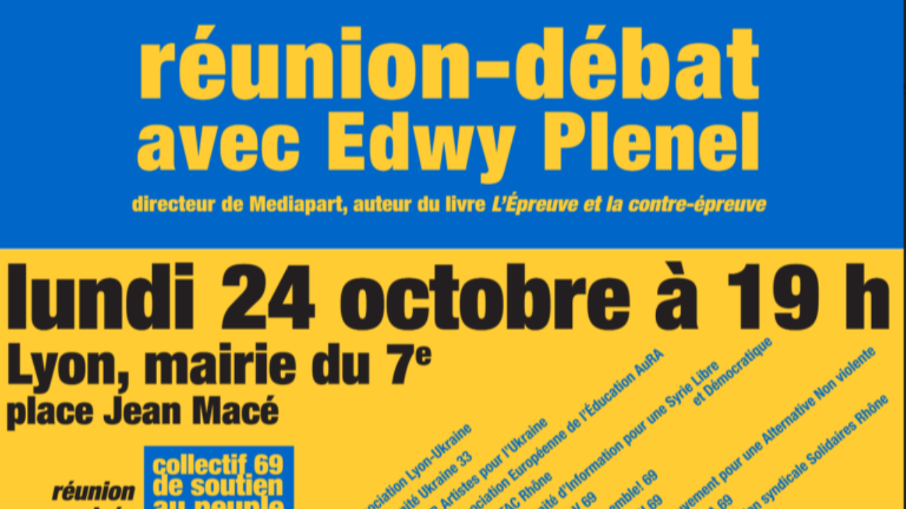 Lyon : Une Soirée-débat Avec Edwy Plenel Sur Le Conflit Ukrainien