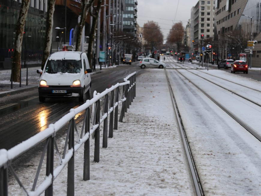 Neige A Lyon La Ville Paralysee Par Les Flocons